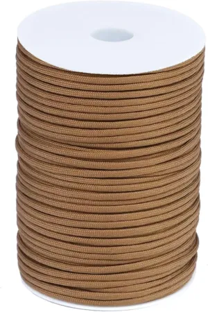 1 Roll Paracord Rope, 328ft 4mm Parachute Cord 7 Strand Utility Paracord Lanyard for Crafting, DIY Projects, Survival, Camping, Hiking, Fishing, Paracord