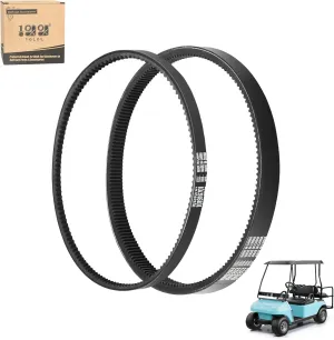 10L0L Drive Belt & Starter Generator Belt Kit Replace for Club Car DS 1997-up, Club Car Precedent 2004-up Gas OEM 101916701 1016203