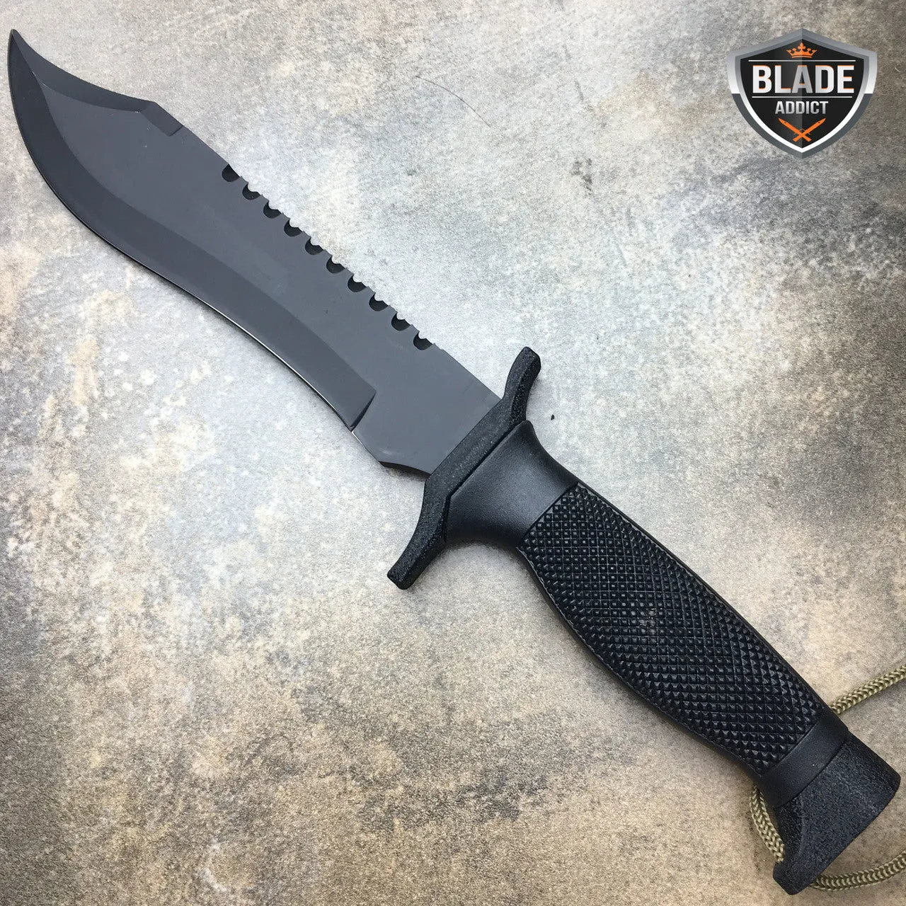 12" ARMY Hunting Fixed Blade Survival Knife Military Bowie