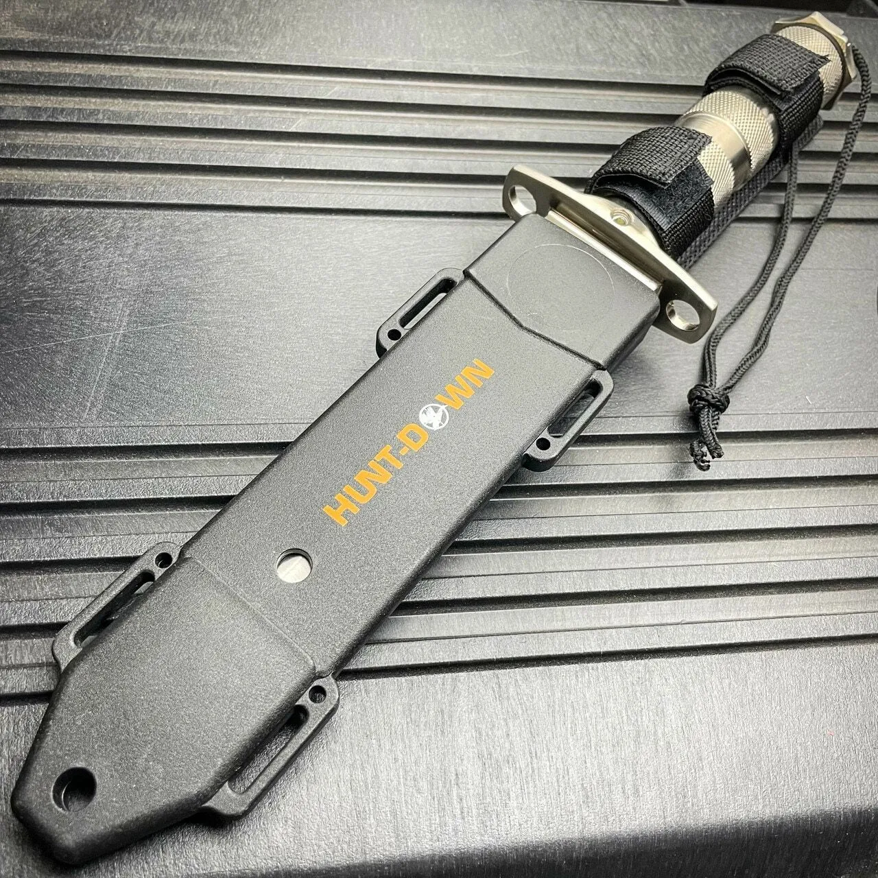 12" Tactical Camping Hunting Rambo Fixed Blade Knife Chrome Bowie   Survival KIT