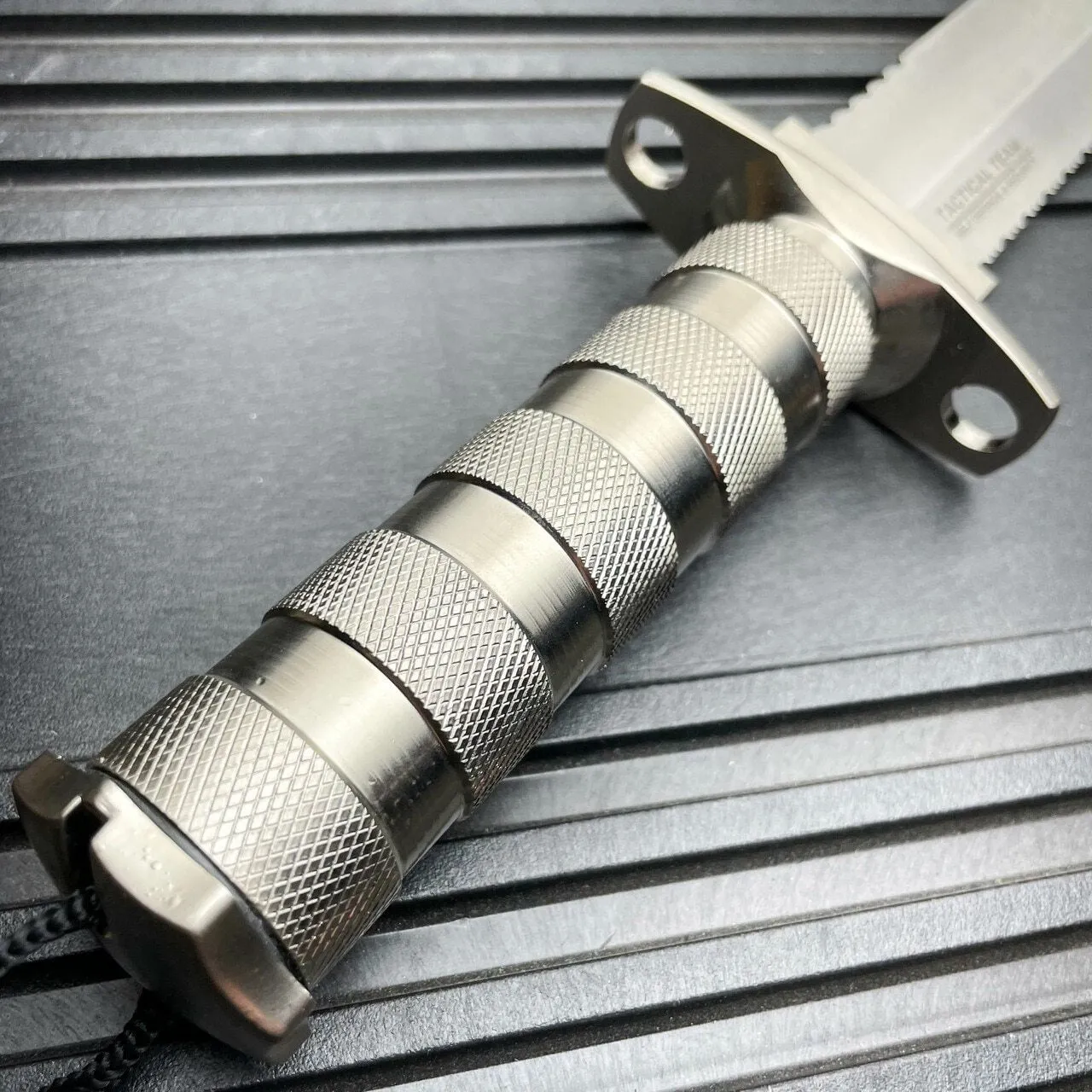 12" Tactical Camping Hunting Rambo Fixed Blade Knife Chrome Bowie   Survival KIT