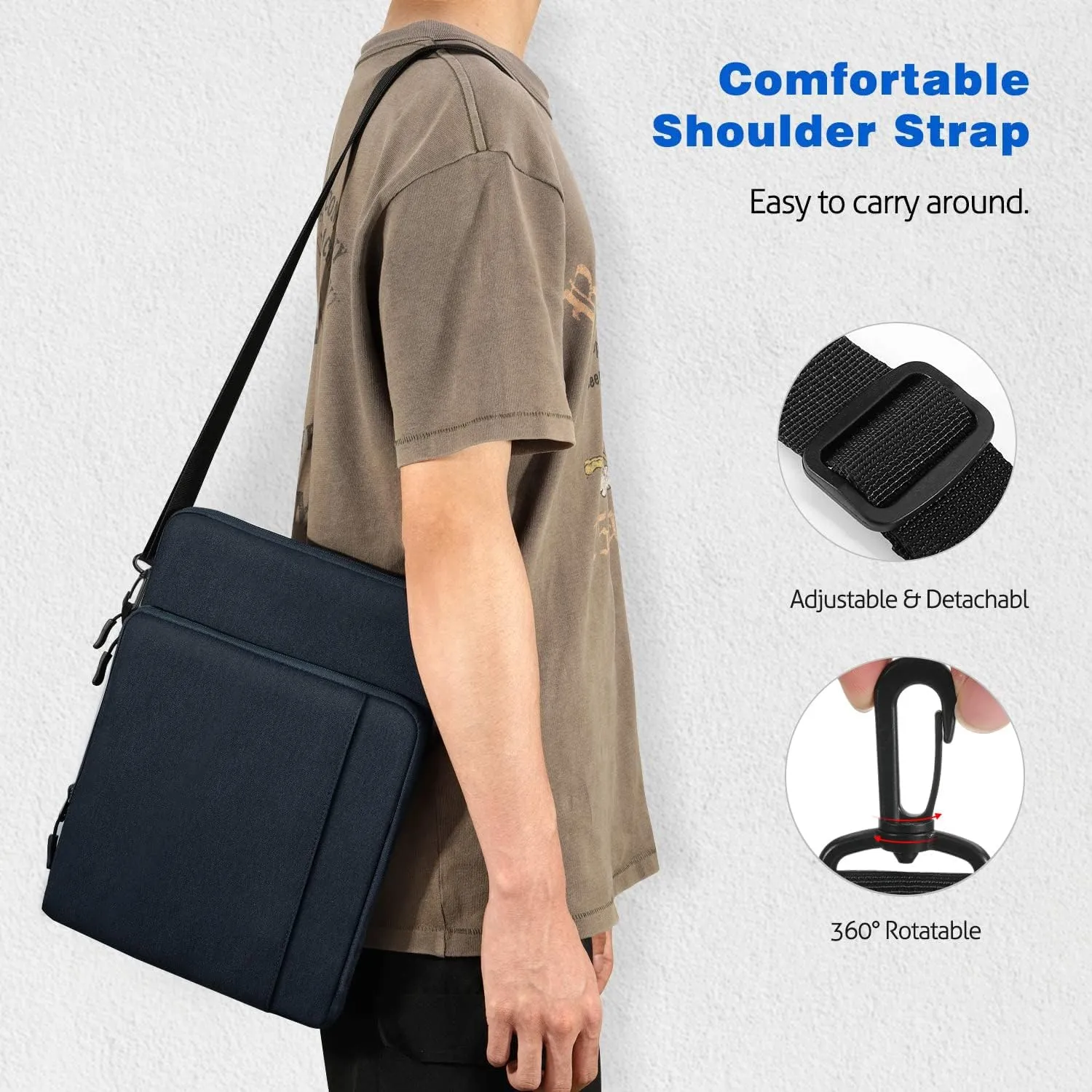 13-13.3 Inch Tablet Sleeve Case Shoulder Bag for iPad Pro 13", iPad Air 13", iPad Pro 12.9", Galaxy Tab S10  Plus