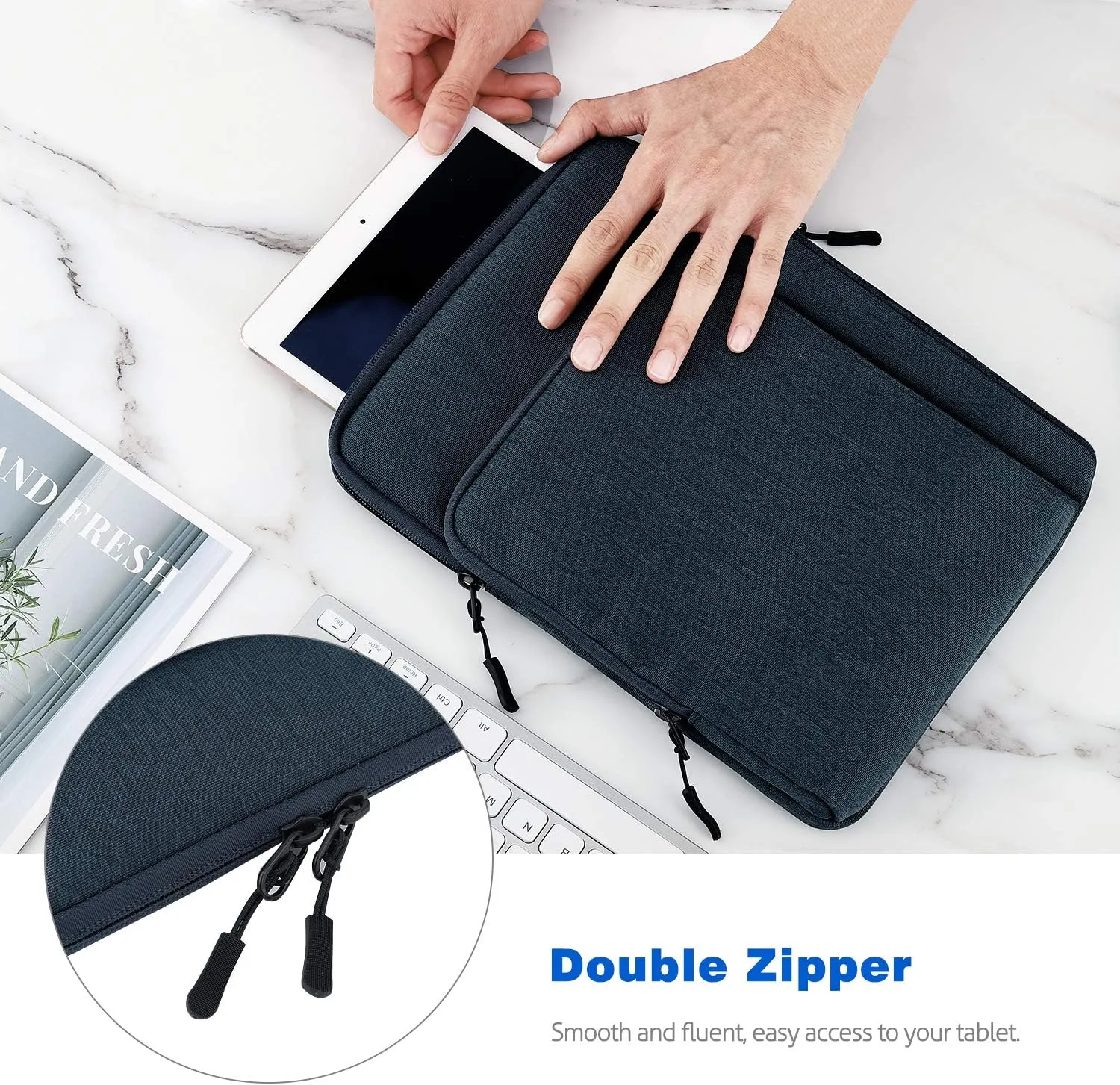 13-13.3 Inch Tablet Sleeve Case Shoulder Bag for iPad Pro 13", iPad Air 13", iPad Pro 12.9", Galaxy Tab S10  Plus