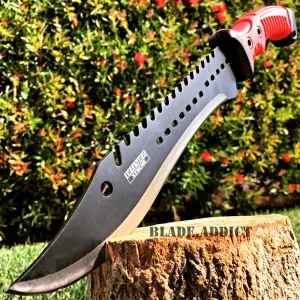 15.5" Camping Survival Fixed Blade Knife Red