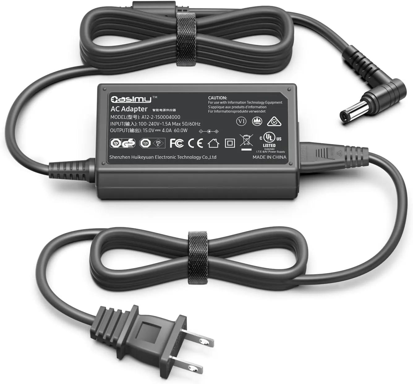 15V 4A 3A Video Light Power Cord Adapter Compatible with GVM Great Videq Maker DC-625-1530 DC6251530 DC-6251530 DC625-1530 GVM RGB LED Studio Video Light Kit Power Supply Charger
