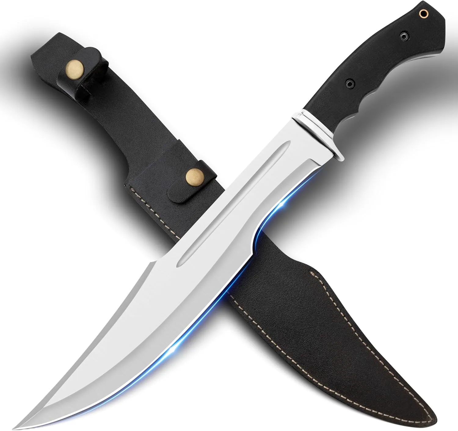 17.00" Crocodile Dundee Bowie Knife-Fixed Blade Knife With Sheath-Survival-Hunting-Tactical for Camping, Outdoor, Bushcraft - Gift for Men