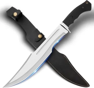 17.00" Crocodile Dundee Bowie Knife-Fixed Blade Knife With Sheath-Survival-Hunting-Tactical for Camping, Outdoor, Bushcraft - Gift for Men