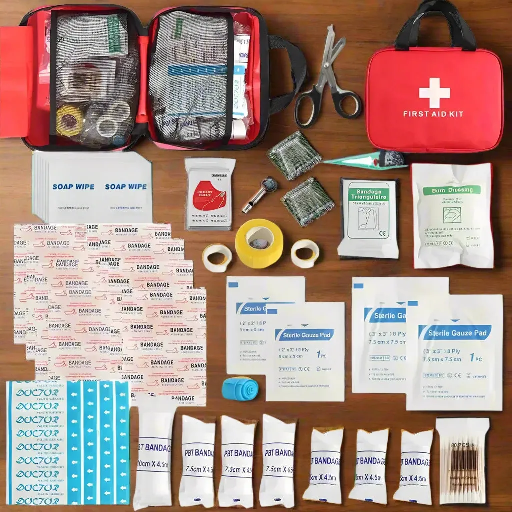 173-Piece First Aid Kit for Camping, Hiking, and Home Emergencies – Essential Survival Gear