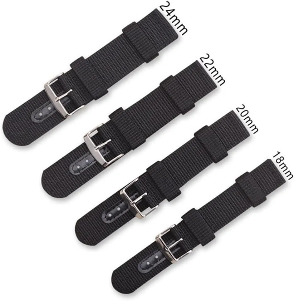 18mm 20mm 22mm 24mm Elastic Nylon leather Watch Band Replacement Fabric Bracelet Wrist Band Accessories Sport Watch Strap