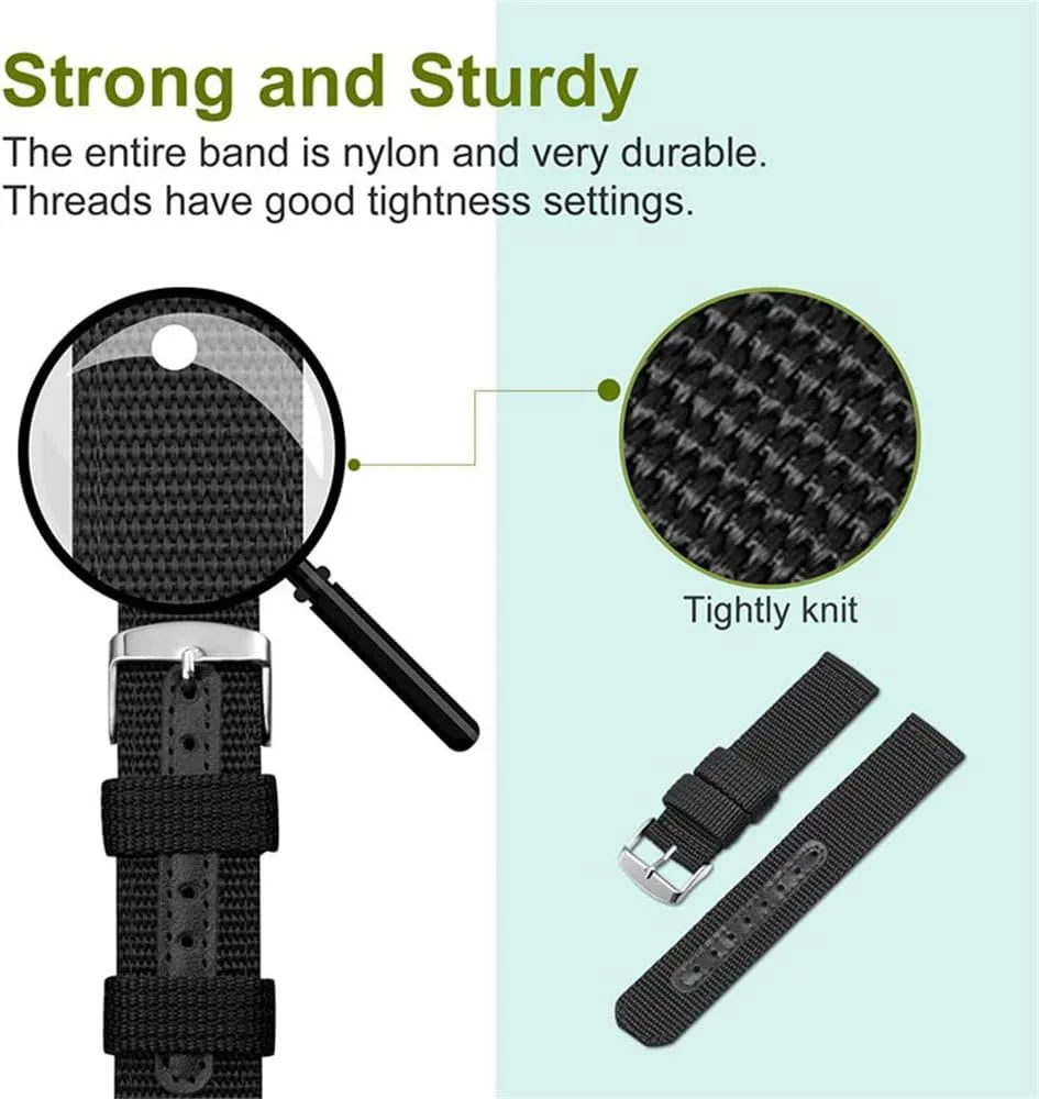 18mm 20mm 22mm 24mm Elastic Nylon leather Watch Band Replacement Fabric Bracelet Wrist Band Accessories Sport Watch Strap