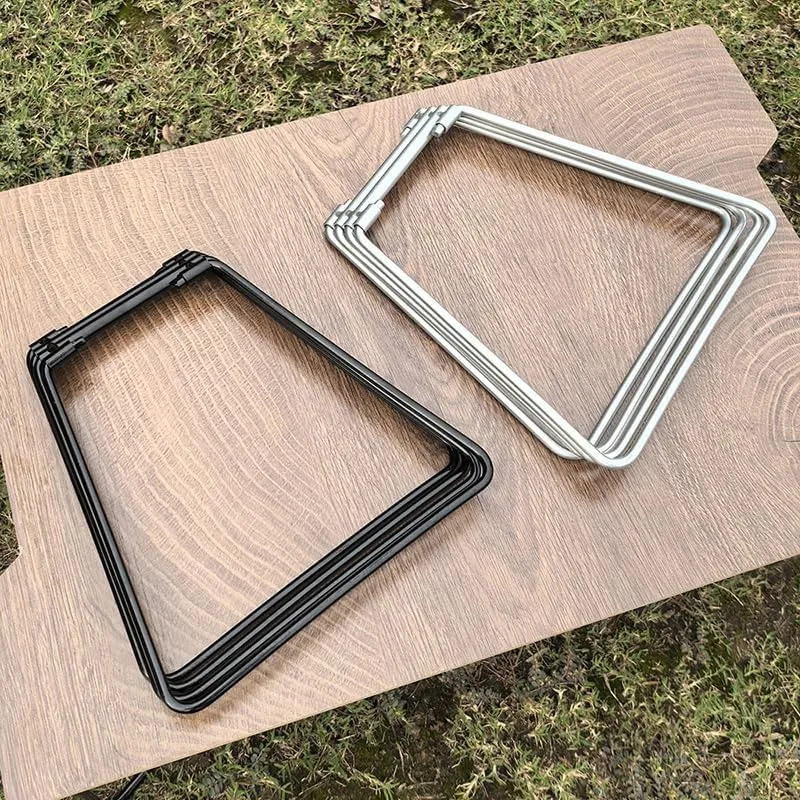 1Pc Foldable Cooling Stand Outdoor Camping Folding Lightweight Cooler Box Stand Ice Box Stand Shelf Iron Cool Box Container Holder Camping Supply for Hiking Cooking Fishing Picnic