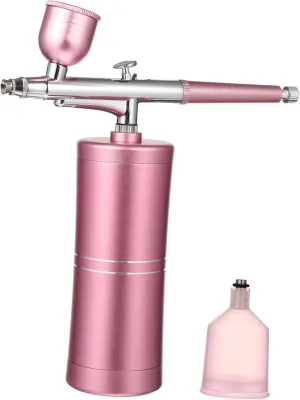 1set Cute Portable Facial Mist Airbrush Kit Handheld Oxygen Injector for Makeup and Skin Care Compact Face Beauty Tool for and Moisture Retention