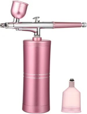 1set Portable Facial Mist Device Cordless Multi-Purpose Airbrush Oxygen Injector for Hydrating Skin for Home Travel and Office Use