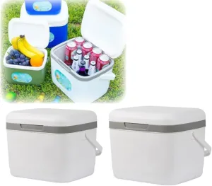 2 Pack 6 15 25 L Drybox Cooler and Small Hard Shell Lunchbox with Airtight Lid for Picnics Camping Beach Travel Fishing
