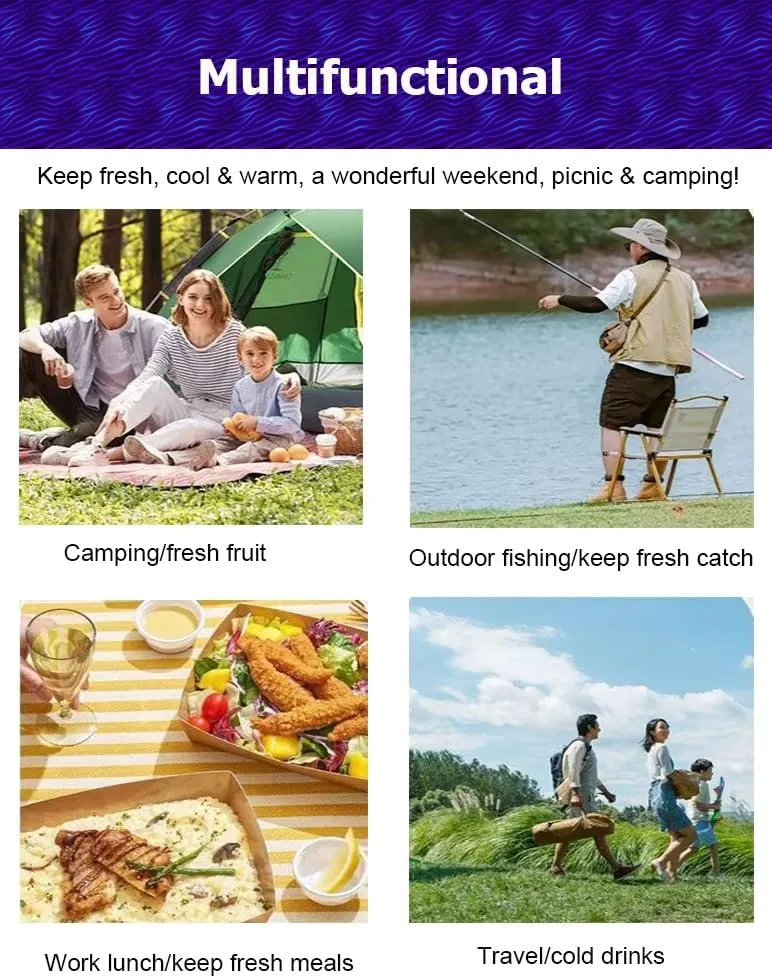 2 Pack 6 15 25 L Drybox Cooler and Small Hard Shell Lunchbox with Airtight Lid for Picnics Camping Beach Travel Fishing