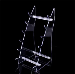 2 Sets Six Layers Heavy Duty acrylic Knife Display Stands,Pocket Knives Cabinet Holder,Hunting Survival Knife Rack