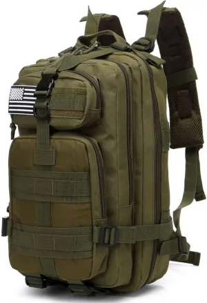 20 Liters Sturdy Nylon Waterproof Fishing Hunting Backpack Outdoor Military Tactical Sports Hiking Daypacks (Green)