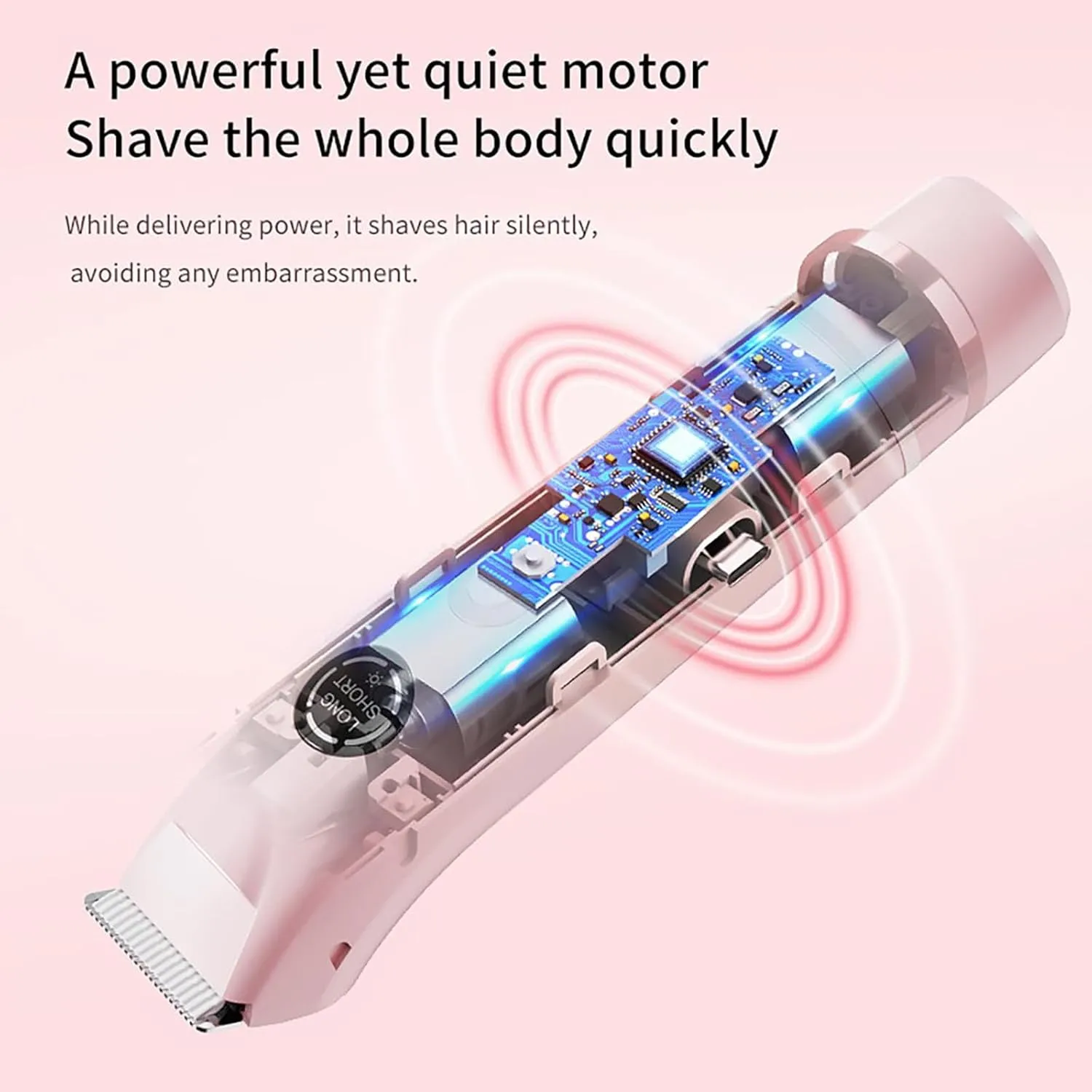 2025 New Bikini Trimmer for Women, Rechargeable Professional Painless Electric Razors, Waterproof&Easy Cleaning, Ceramic Blade,Cordless Trimmer for Sensitive Skin (White)