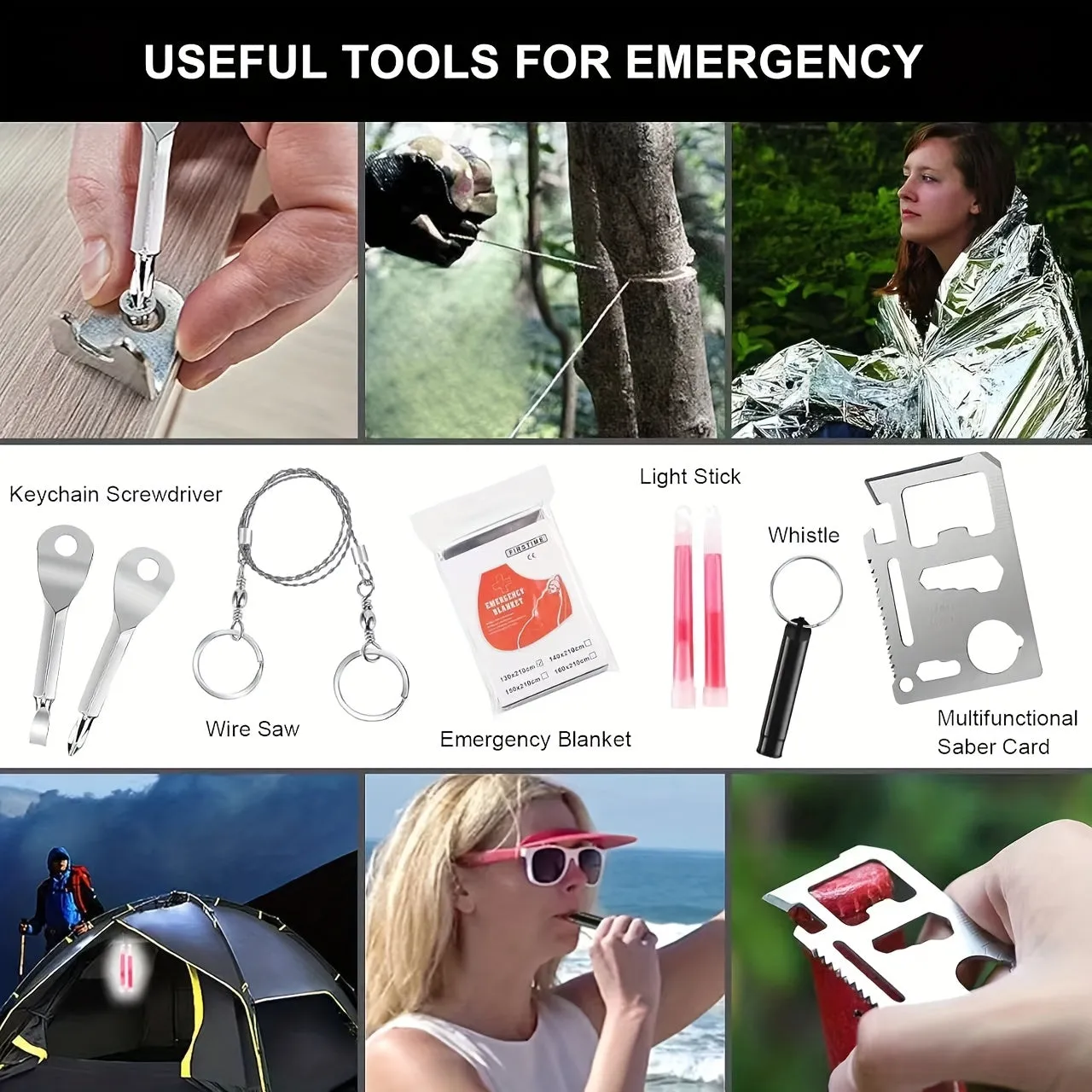 20pcs Insulation Blankets And 158pcs Survival Equipment