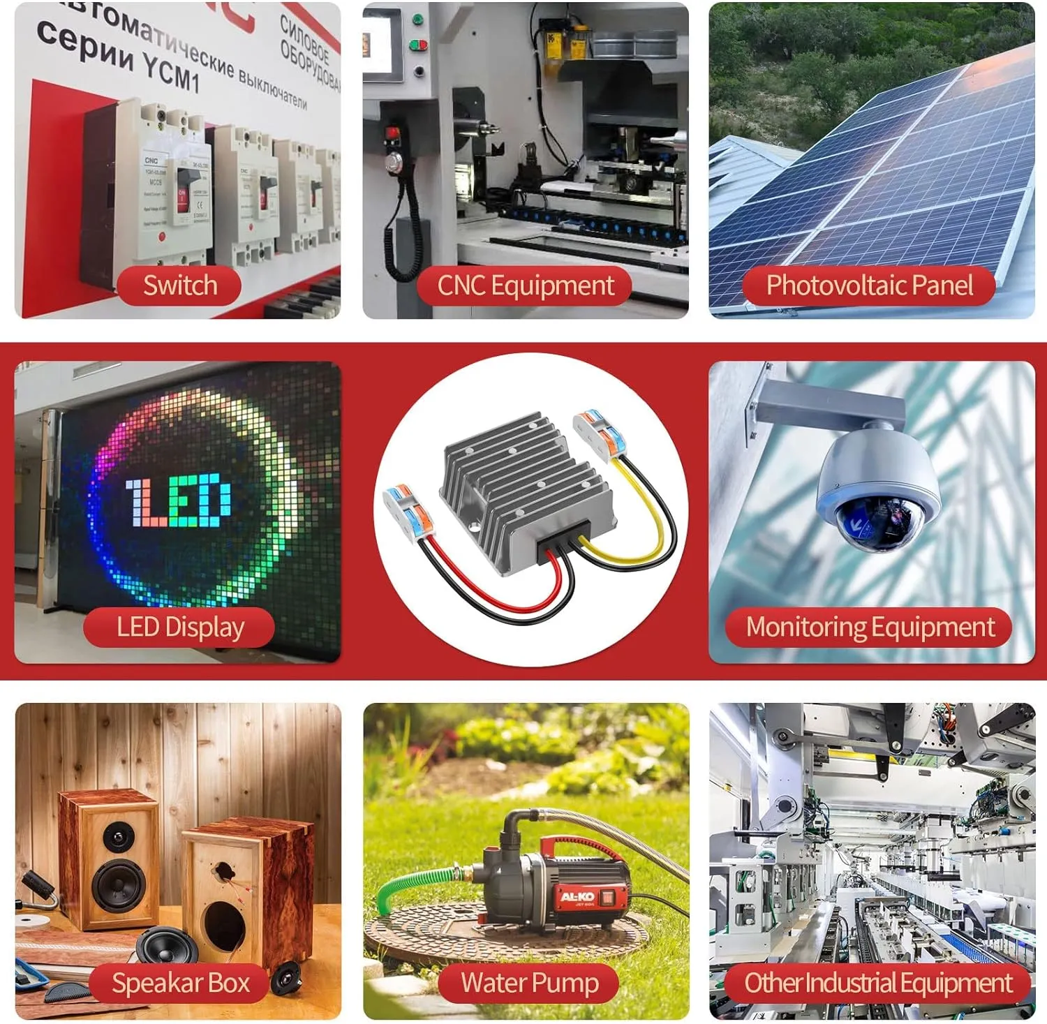 24V to 12V Converter 10A 120W, 18v to 12v Step Down with Wire Terminal Block, Converter 24V to 12V for Cart LED Light Truck Vehicle Boat Solar System