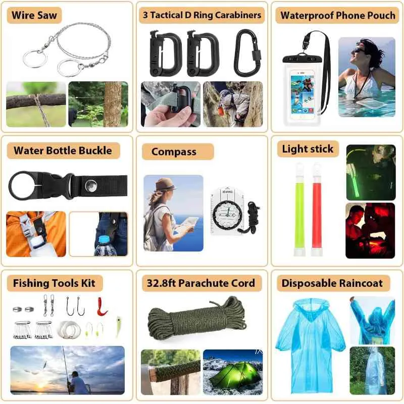 250pc Camping Survival Kit