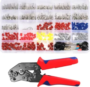 26 Types Automotive Connector Kit With Wire Crimping Tool, 1/1.5/1.8/2.2/2.8/3.5mm Terminal Pins, Pin Removal Tool for 22-14 AWG Molex Style Deutsch DELPHI AMP JST TYCO Connectors