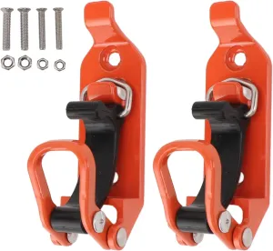 2pcs Shovel Mount for Roof Rack, Metal Rubber Clamp Roof Rack Shovel Mount Kit for Car Truck Boats (Orange)