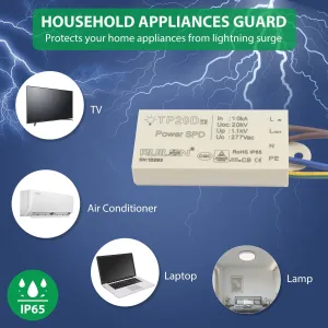 2Pcs Surge Protective Device, Power Surge Protector for Surge Protection, Low Voltage Surge Arrester for Indoor and Outdoor Lighting(110-277 VAC)