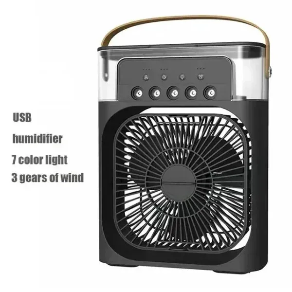 3-in-1 Portable Air Cooler and LED Night Light for Home and Office