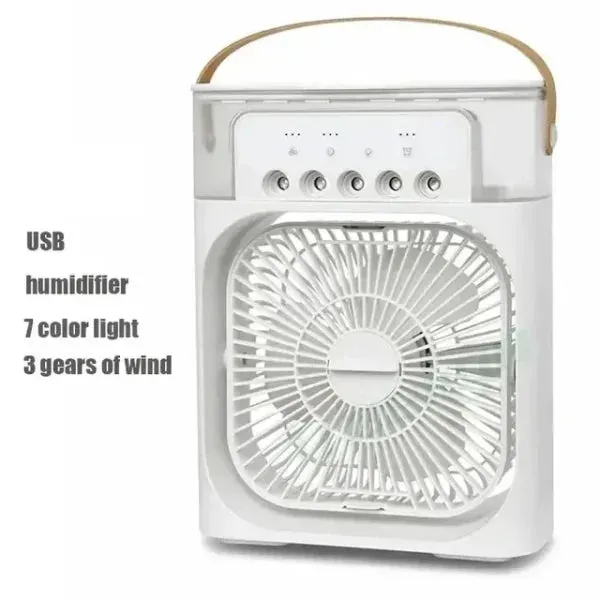 3-in-1 Portable Air Cooler and LED Night Light for Home and Office