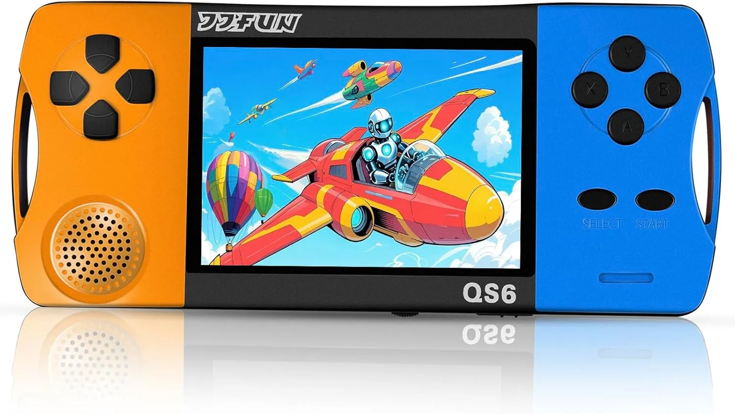 3.2" Large Screen Rechargeable 16 Bit Handheld Game for Kids,Preloaded 216 HD Video Games,Mini Arcade Electronic Toy Birthday Xmas Present for Kids 4-12-Orangeblue