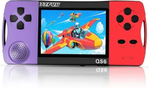 3.2" Large Screen Rechargeable 16 Bit Handheld Game for Kids,Preloaded 216 HD Video Games,Mini Arcade Electronic Toy Birthday Xmas Present for Kids 4-12-PurpleRed