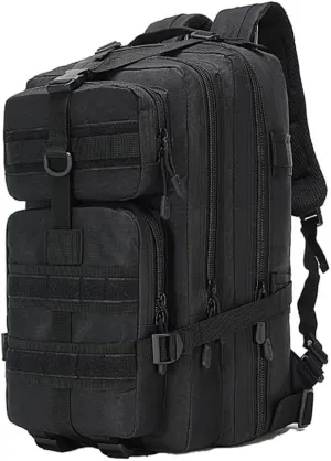 35L Waterproof Hiking Tactical Backpack Lightweight & Ergonomic Design for Camping, Trekking, Outdoor Adventures (Black)