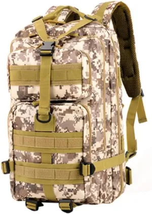 35L Waterproof Hiking Tactical Backpack Lightweight & Ergonomic Design for Camping, Trekking, Outdoor Adventures (Digital Desert Camo)