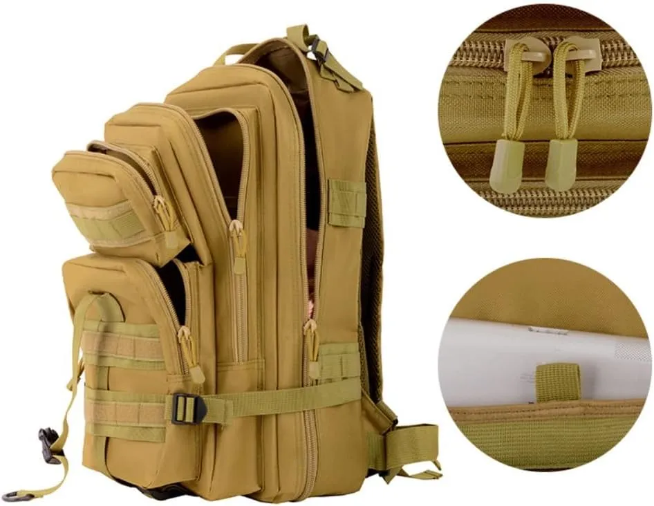35L Waterproof Hiking Tactical Backpack Lightweight & Ergonomic Design for Camping, Trekking, Outdoor Adventures (Digital Desert Camo)