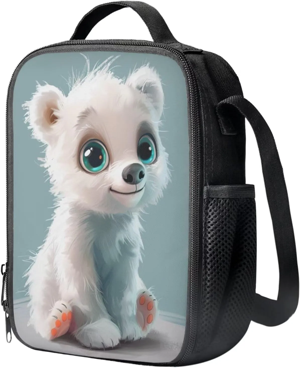 3D Puppy School Bag and Lunch Box Set for Girls Lightweight Elementary Bookbag for Students Dust Proof Easy to Clean Backpack Lightweight Backpack 3 in 1 Set for Girls Boys Kids