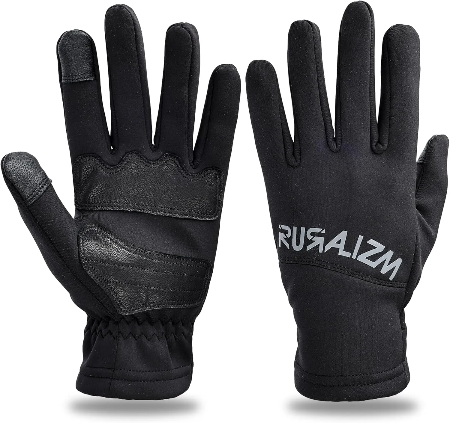 3LWindproof, Waterproof & Breathable Fabric Outdoor Mens Womens Gloves with Goat Leather Reinforced Palm & Touchscreen Function for Cycling, Hiking, Skiing, and Multi-Sport Grip