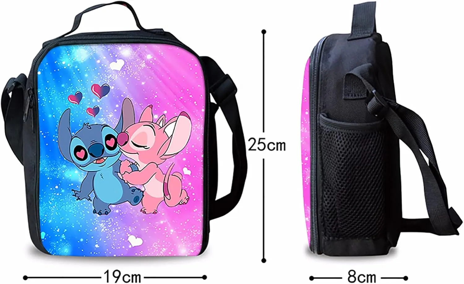 3Pcs Cartoon Backpack for Kids,Boys Girls Cartoon Backpack with Lunch Bag Pencil Case,Lightweight Daypack Set with Lunch Box Pencil Bag for Travel Camping Hiking Game Fans Gift (Style - C)