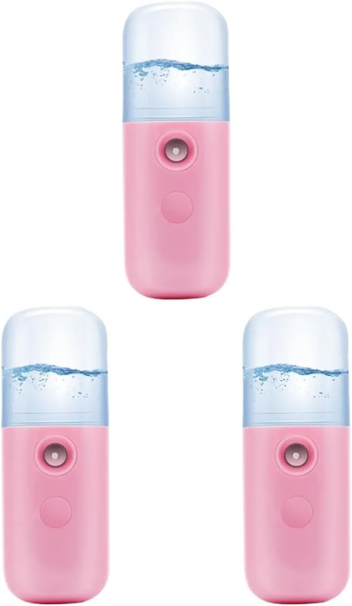 3pcs USB Charging Facial Steamer Portable Nano Spray Device for Hydration Handheld Design Non- Grip Revitalize Your Skin Anytime