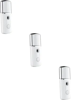 3pcs USB Rechargeable Nano Mist Sprayer Portable Handheld Facial Humidifier for Hydration Compact Design for Women and Girls Go Moisturizing for