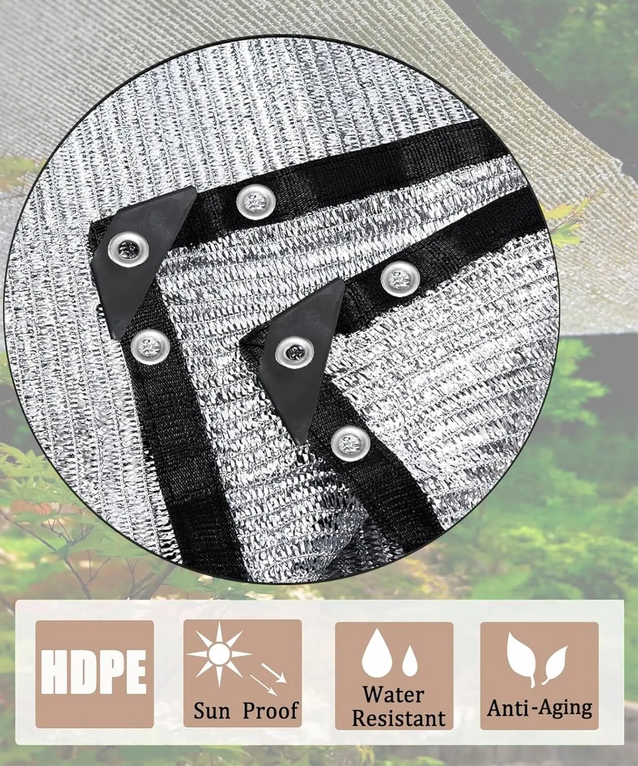 40% Aluminum Foil Shade Cloth with Grommets,3 FT x 10 FT，Silver Tarps Fabric Privacy Screen Pet Shade Car Cover Patio Garden Pergola Cover Canopy, Come with Ball Bungee Aluminum Shade Net