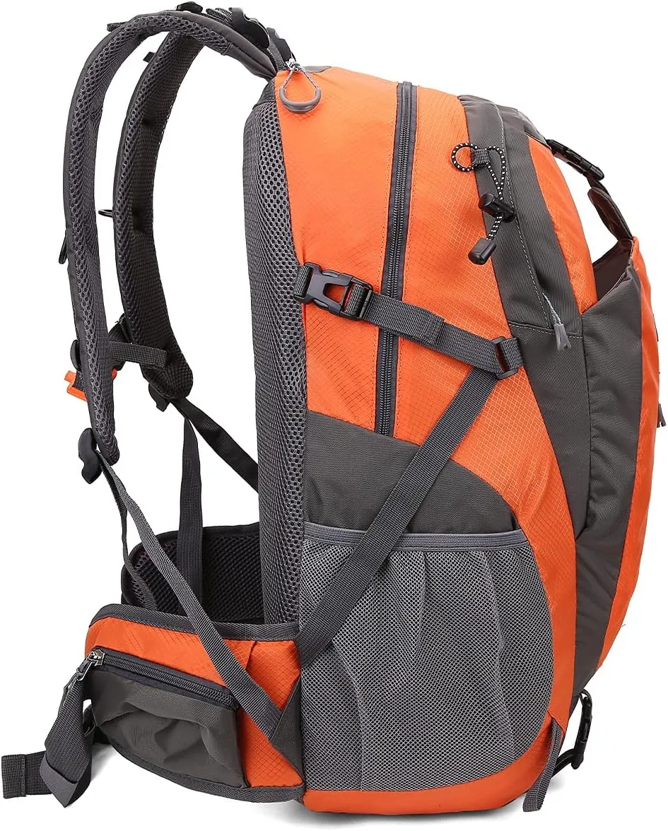 40L Waterproof Lightweight Outdoor Daypack Hiking,Camping,Travel Backpack for Men Women Orange