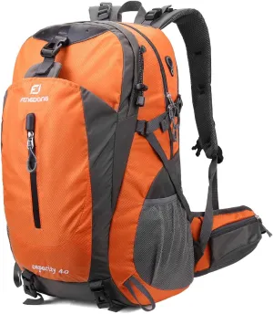 40L Waterproof Lightweight Outdoor Daypack Hiking,Camping,Travel Backpack for Men Women Orange
