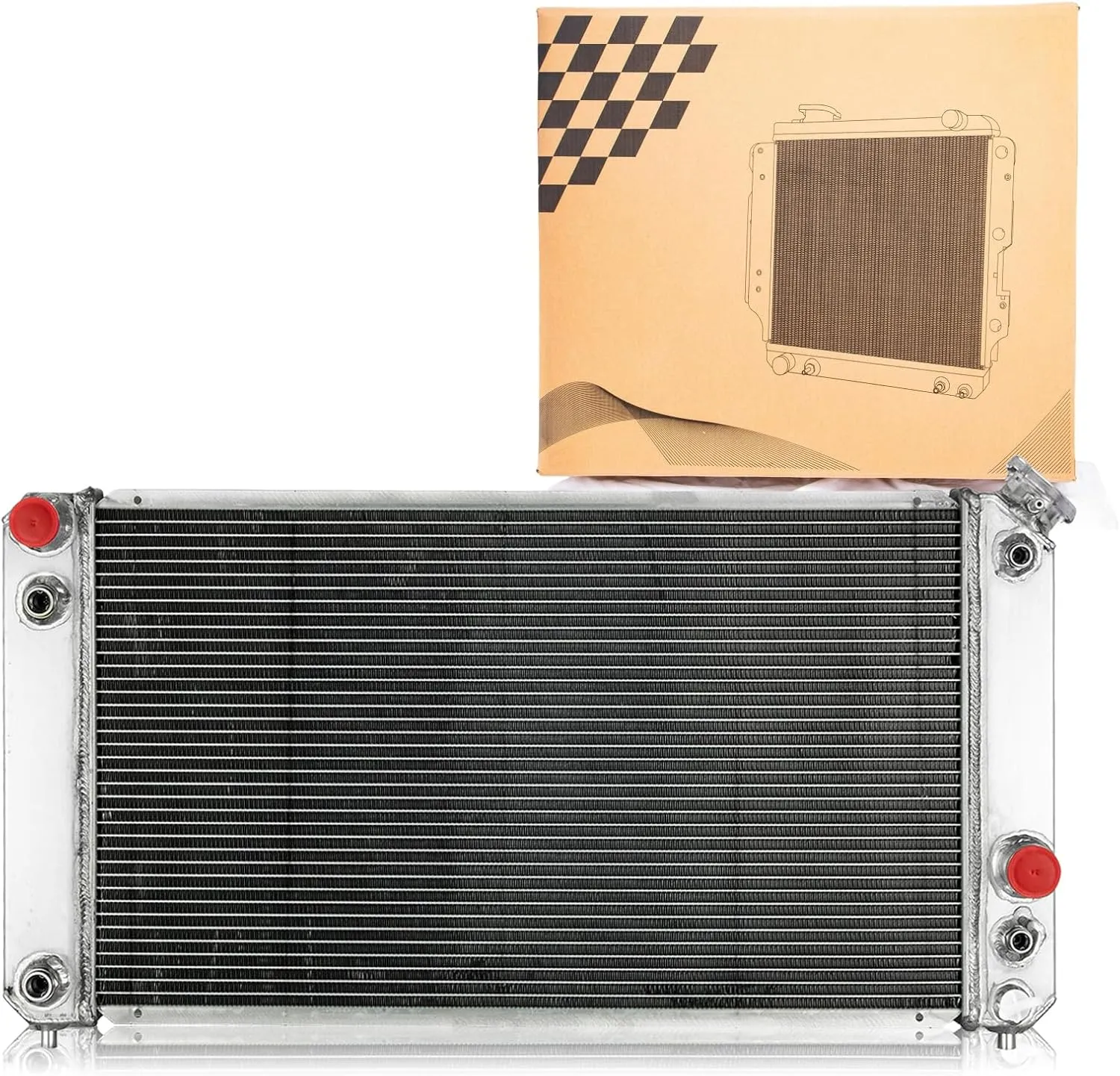 4.3 Aluminum Radiator For 1986-2005 Chevy Blazer S10, 1996-2004 GMC Jimmy 4.3L V6 Engine CC1826, 3 Row Radiator