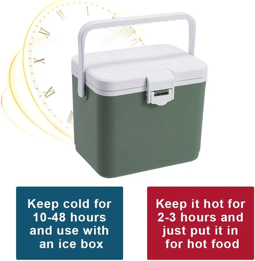 4.5L Insulated Portable Cooler for Beach, Small Cooler for Ice Lunch Car Refrigerator Box with Heavy Duty Handle Great for Picnic Camping Tailgating Groceries Boating