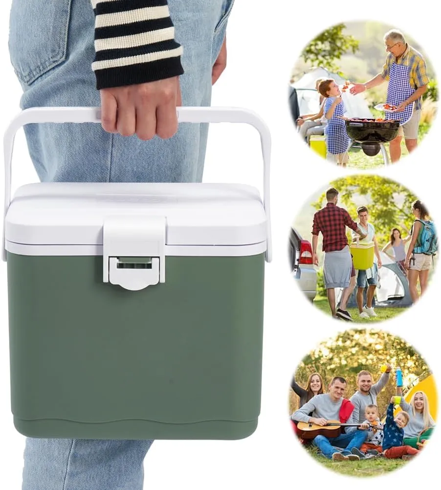 4.5L Insulated Portable Cooler for Beach, Small Cooler for Ice Lunch Car Refrigerator Box with Heavy Duty Handle Great for Picnic Camping Tailgating Groceries Boating