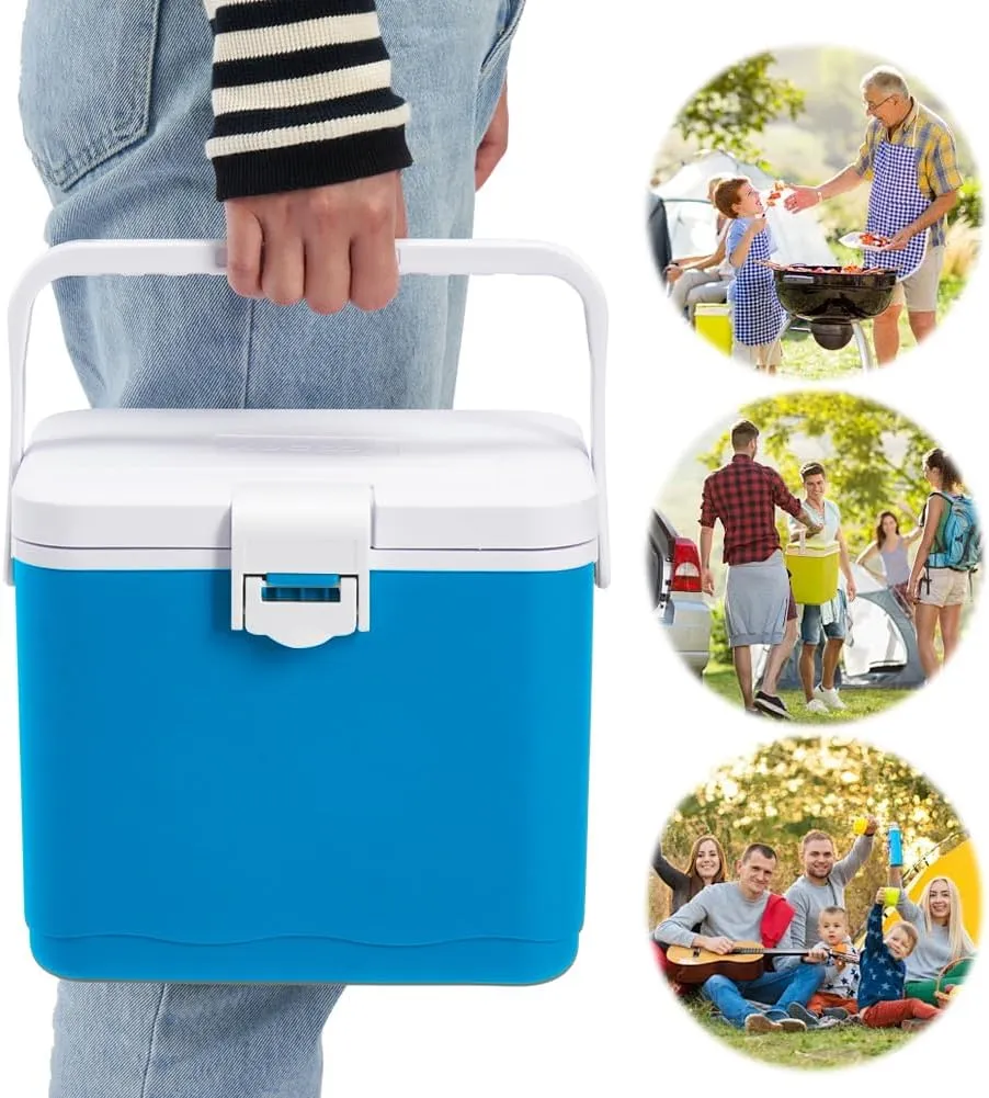 4.5L Insulated Portable Cooler for Beach, Small Cooler for Ice Lunch Car Refrigerator Box with Heavy Duty Handle Great for Picnic Camping Tailgating Groceries Boating
