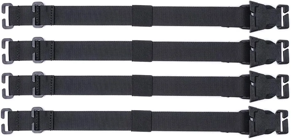 4PCS Nylon Straps with Buckle Quick-Release Adjustable Backpack Accessory Straps MOLLE Gear Lightweight Utility Straps for Backpacking Outdoor Sports