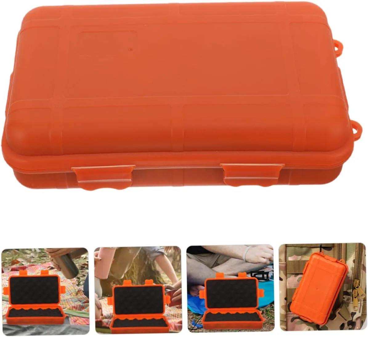 4pcs Survival Storage Box Multi-use Outdoor Tool Case Shockproof Organizer for Hiking Camping Fishing and Emergency Preparedness Sealed Container