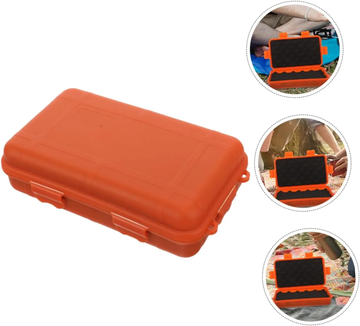 4pcs Survival Storage Box Multi-use Outdoor Tool Case Shockproof Organizer for Hiking Camping Fishing and Emergency Preparedness Sealed Container